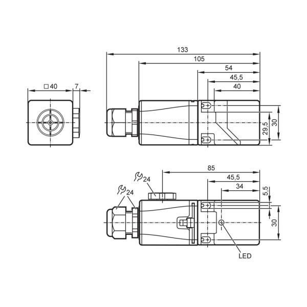 IM508A IFM - Sensor Indutivo ifm Áreas Explosivas 20mm PNP/NPN IP67