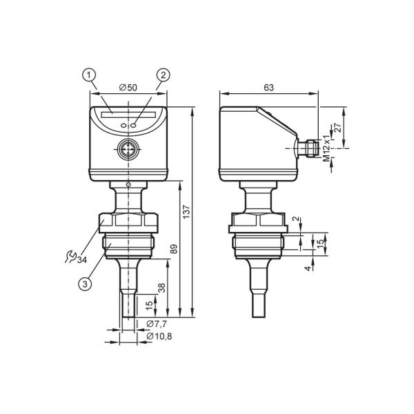 SI6700 IFM - Monitor de Fluxo ifm Sistemas Higiênicos PNP G1 Aseptoflex Vario