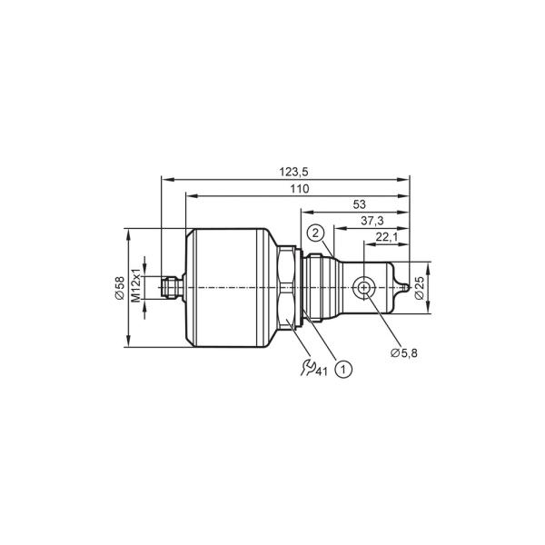 LDL200 IFM - Sensor Condut. Indutivo Monitoramento fluidos IO-Link, Analóg, G1 Asept