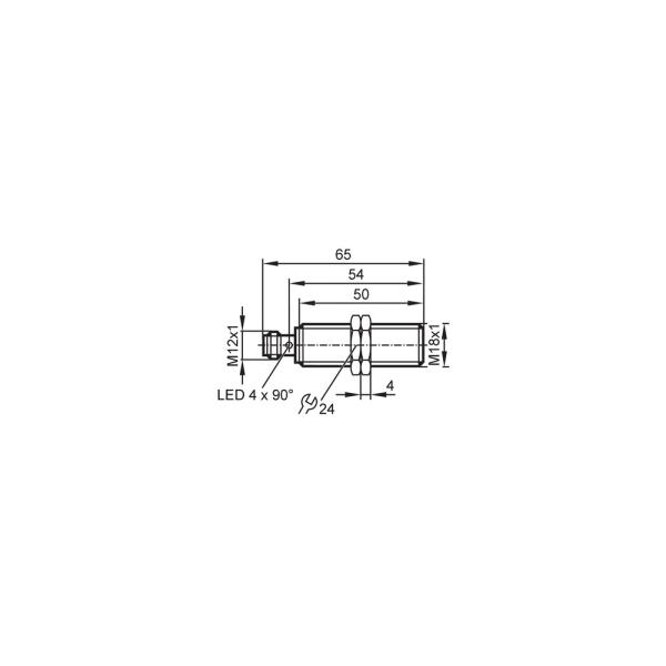 IGW202 IFM - Sensor Indutivo IFM Área de Soldagem M18 PNP 8mm
