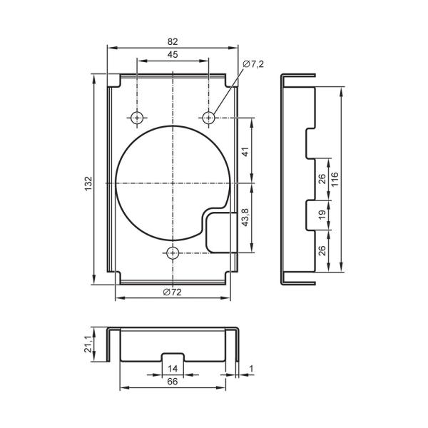 EC1300 IFM - Suporte de Montagem ifm para ecomatPanel CR1300 CR1301 Aço Inox 1-8mm