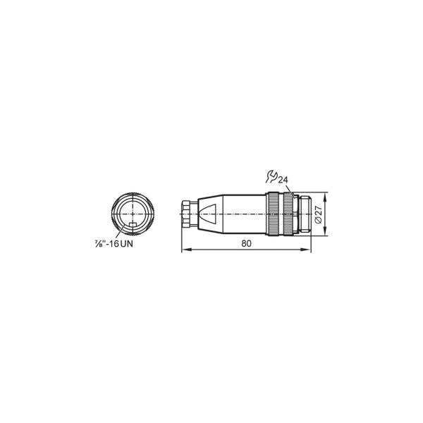E12775 IFM - Conector Plugável IFM Automação Industrial IP67 300V Contatos Dourados