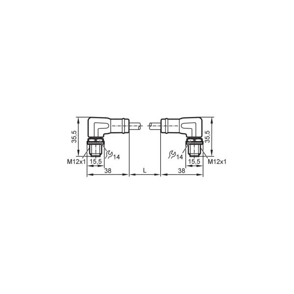 EVC919 IFM - Cabo Ethernet Industrial M12 Automação Industrial Código D 1m Blindado