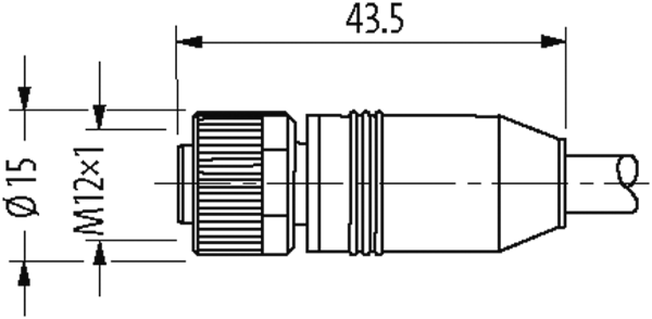 M12 MALE 0° / M12 FEMALE 0°