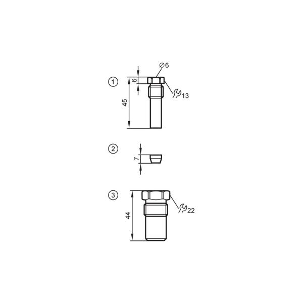 E30144 IFM - Adaptador de Fixação ifm Sensores de Processo G 1/2 para 6 mm Inox