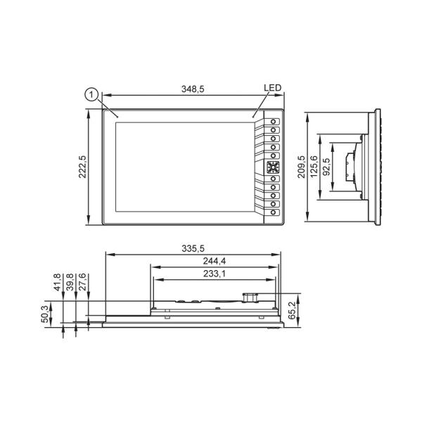 CR1204 IFM - Display Gráfico Touch Controle Máquinas Móveis 12 Pol 1280x800