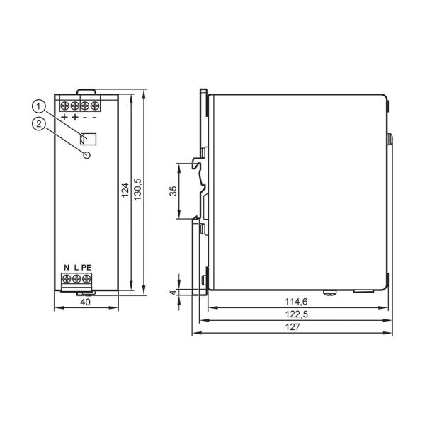 DN4011 IFM - Fonte de Alimentação Chaveada IFM para Trilho DIN 24V DC 80W