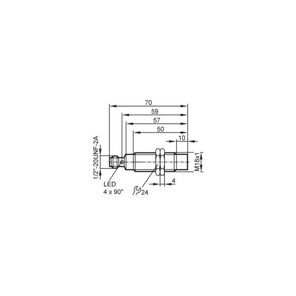 IGS002 IFM - Sensor Indutivo ifm Automação Industrial M18 12mm 2 Fios NA