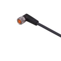 EVC147 IFM - Cabo Conector Fêmea M8 Angular Automação Industrial 2m, 3 Pinos, LED, IP69K EVC147