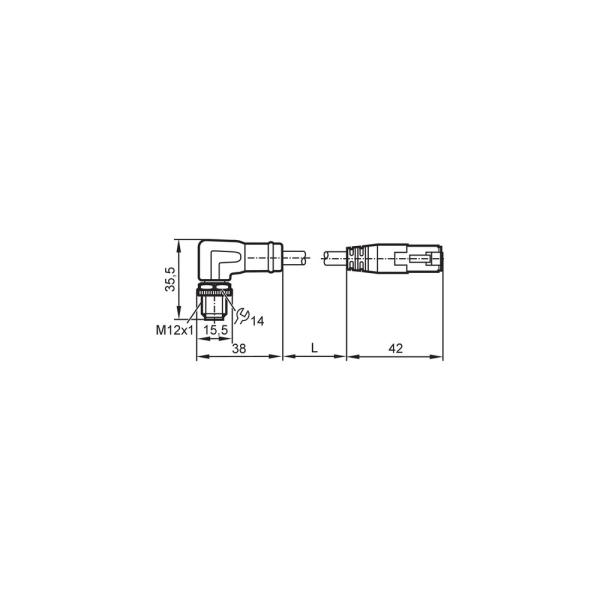 EVC935 IFM - Cabo Ethernet IFM Automação Industrial 20m, Blindado, Cód. D