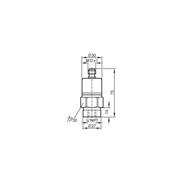 PA3227 IFM - Transmissor de Pressão IFM Industrial e Ferroviário 0-1 bar 4-20mA 1/4 NPT