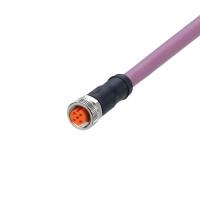 EVC939 IFM - Cabo Conector Fêmea M12 Barramento CAN Móvel 2m Blindado PUR EVC939