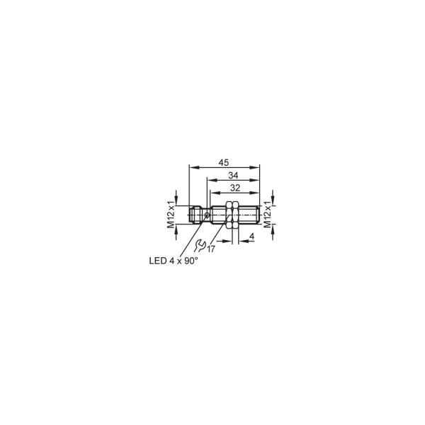 IFS200 IFM - Sensor Indutivo ifm Automação Industrial M12 4mm PNP/NPN
