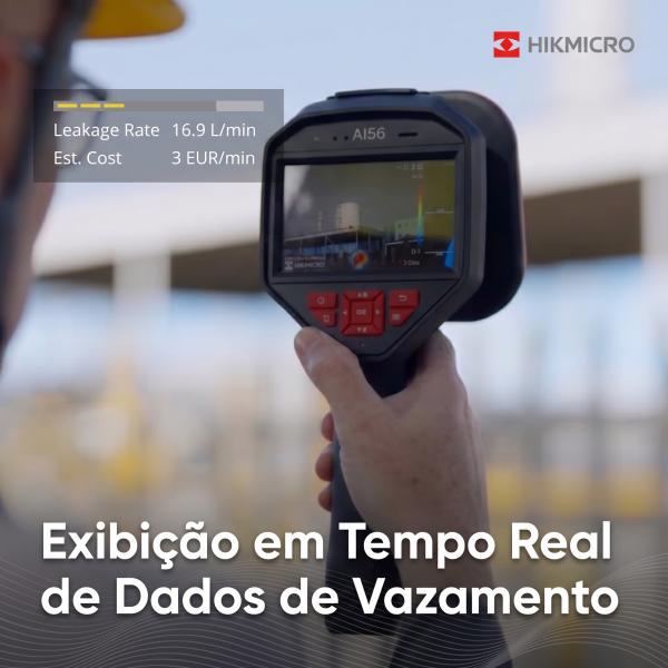 Câmera Acústica HIKMICRO AI56L Detector Ultrassônico de Vazamento de Ar Comprimido e Gases