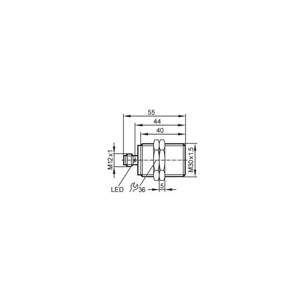 II5446 IFM - Sensor Indutivo IFM Detecção de objetos M30 10mm PNP NA M12