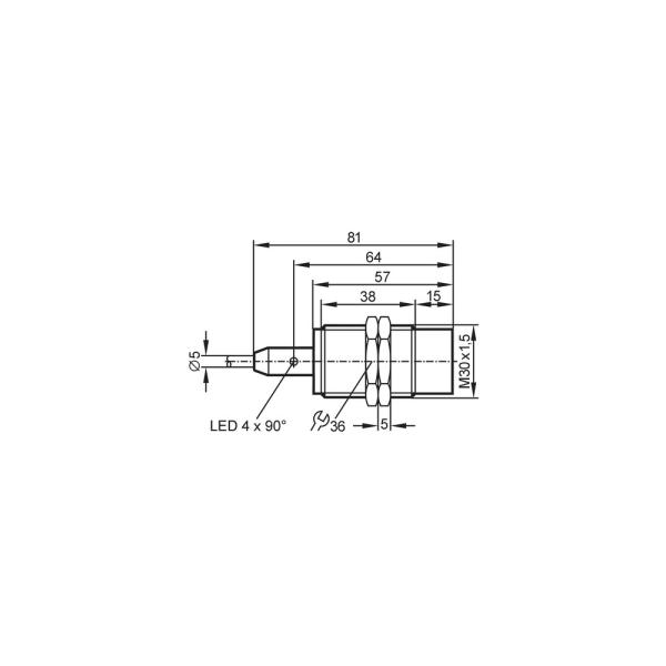 IIM203 IFM - Sensor Indutivo IFM Aplicações Móveis M30 22mm IP69K