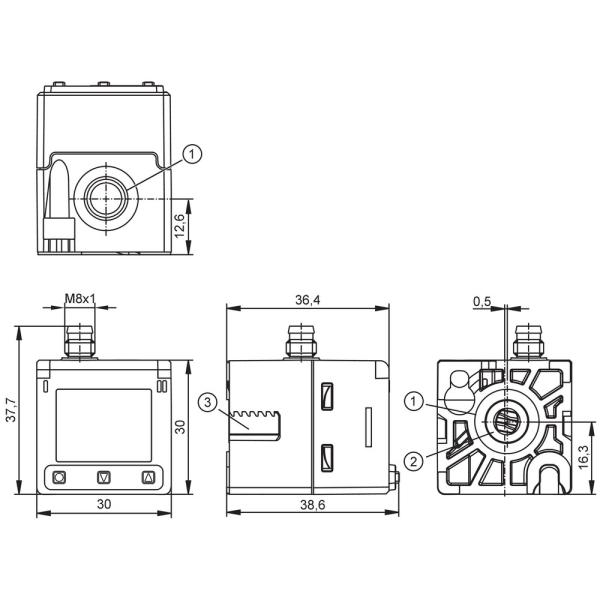 PQS816 IFM - Sensor de Pressão IFM Para Pneumática IO-Link -1 a 1 bar