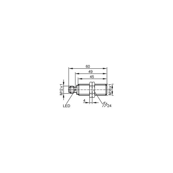 IG7100 IFM - Sensor Indutivo IFM Detecção de objetos M18 PNP 5mm M12
