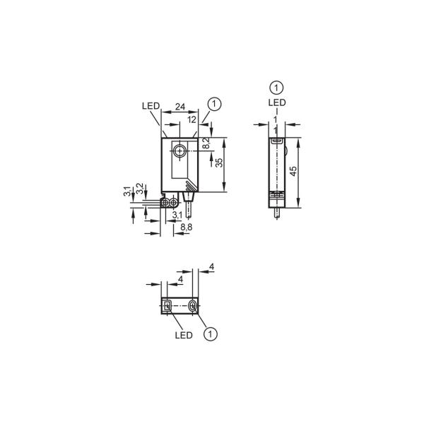 OJ5067 IFM - Receptor Fotoelétrico Barreira IFM Automação Industrial PNP 10m IP67