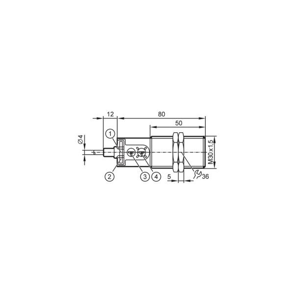 KI6005 IFM - Sensor Capacitivo IFM Detecção de Nível M30 PNP IO-Link 40mm