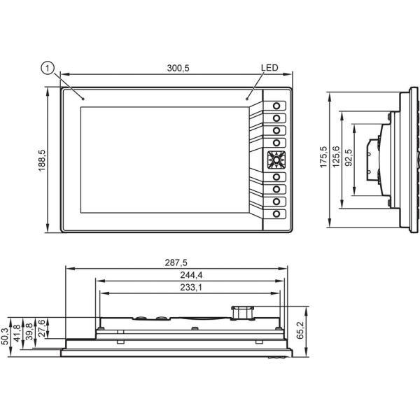 CR1102 IFM - Display Gráfico Programável IFM Controle de Máquinas Móveis 10 Pol Touch PCAP