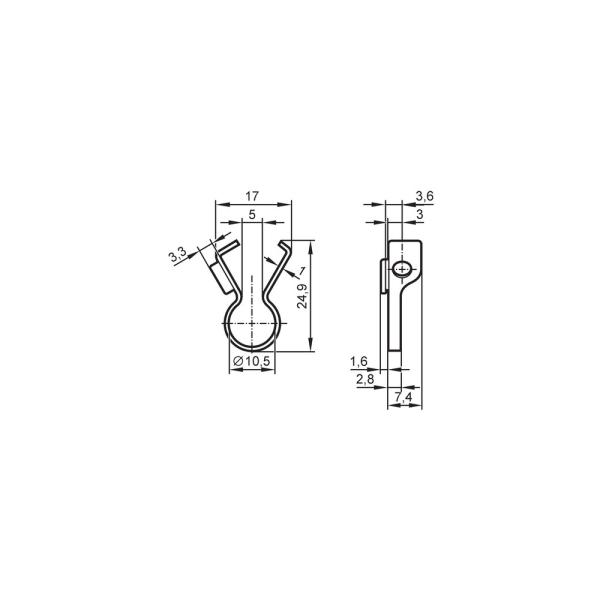 E40234 IFM - Braçadeira de Aterramento IFM para Conector M12 Aço Inoxidável 316L, Kit 4 Peças