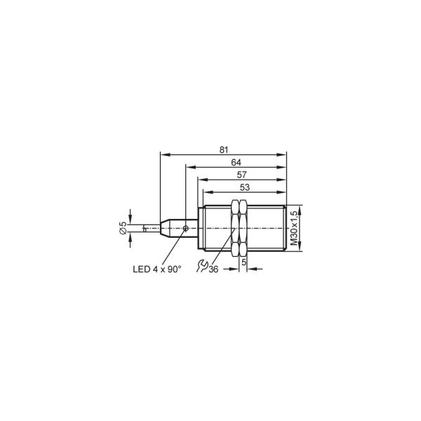 IIM210 IFM - Sensor Indutivo ifm Aplicações Móveis M30 12mm PNP NA 6m