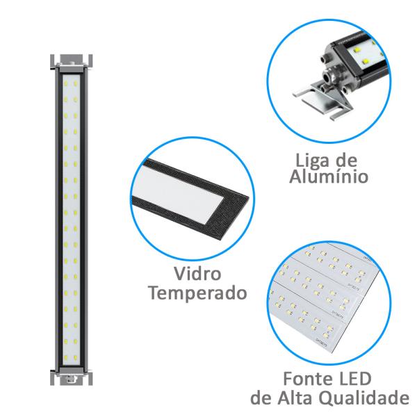 Luminária Led Industrial Para Máquinas e CNC 1015mm 110v/220v