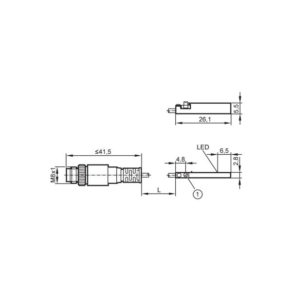 MK5315 IFM - Sensor para Cilindros IFM Detecção magnética em ranhura C PNP, 10kHz, cabo 0,5m