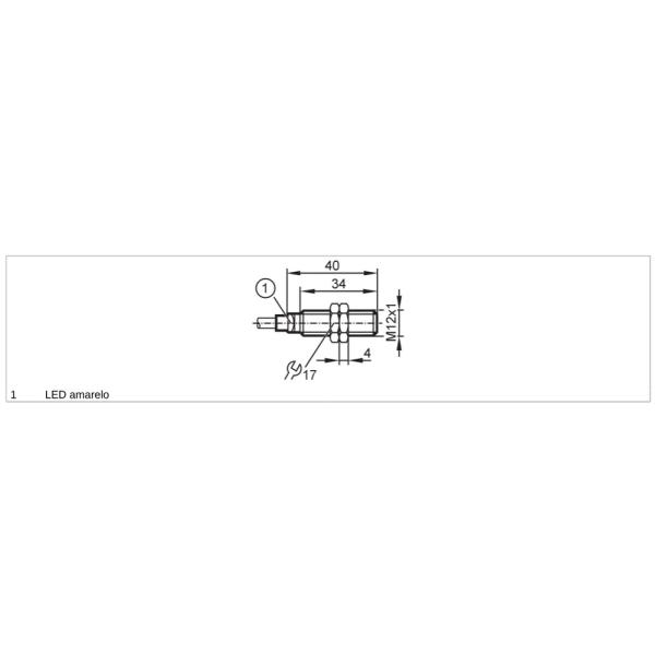 IFC278 IFM - Sensor Indutivo Metálico Automação Industrial M12 PNP 4mm