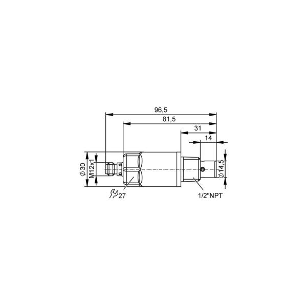 LDH122 IFM - Sensor de Umidade do Óleo ifm Monitoramento de fluidos IO-Link, 1/2" NPT, IP69K