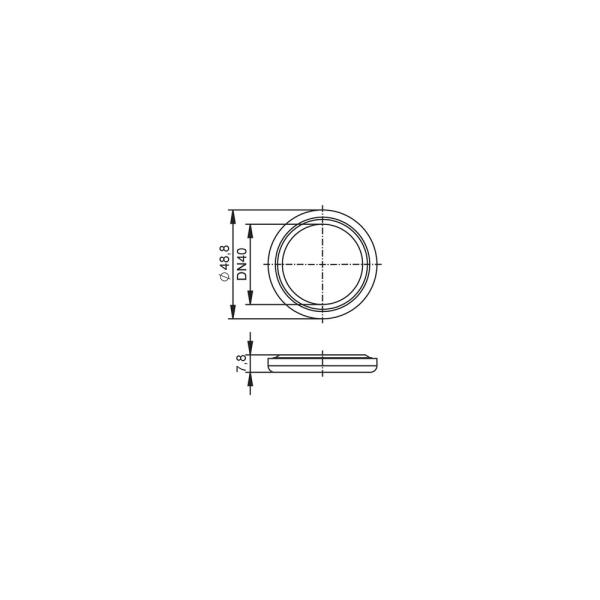 E40562 IFM - Anel de Vedação EPDM Sensor de Vazão SMF DN40, 36x48,8mm