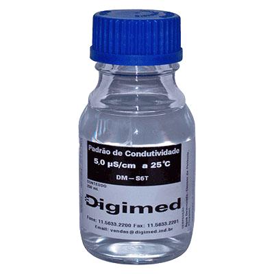 Solução padrão de condutividade de 5 µS/cm em frasco de 250 mL