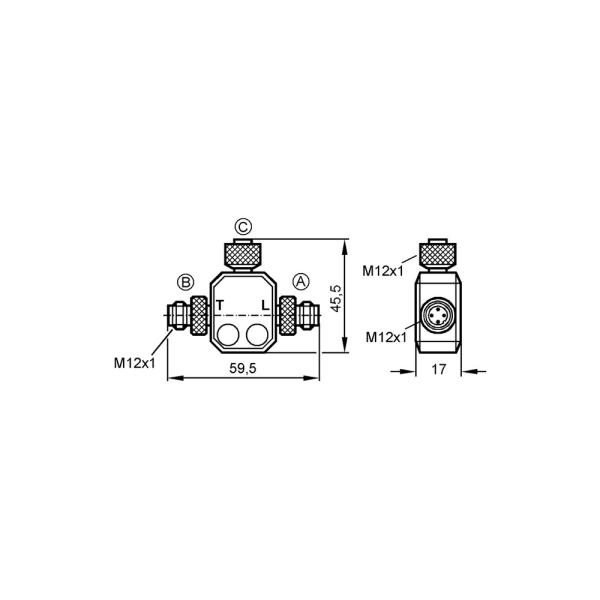 E11627 IFM - Prolongador Duplo em T IFM Automação Industrial M12 IP68 PUR