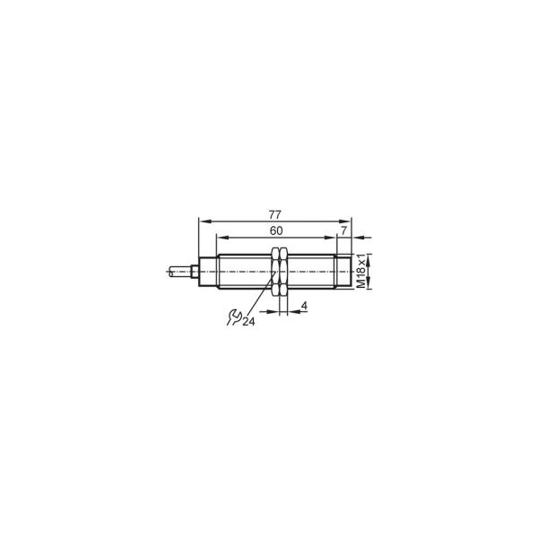IG6119 IFM - Sensor Indutivo Alta Temperatura Detecção em Ambientes Quentes M18 8mm PNP NA 180°C