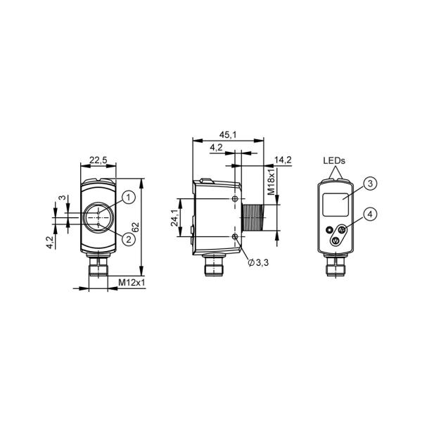 OGD551 IFM - Sensor Óptico de Distância ifm Automação Industrial IO-Link M18 Laser