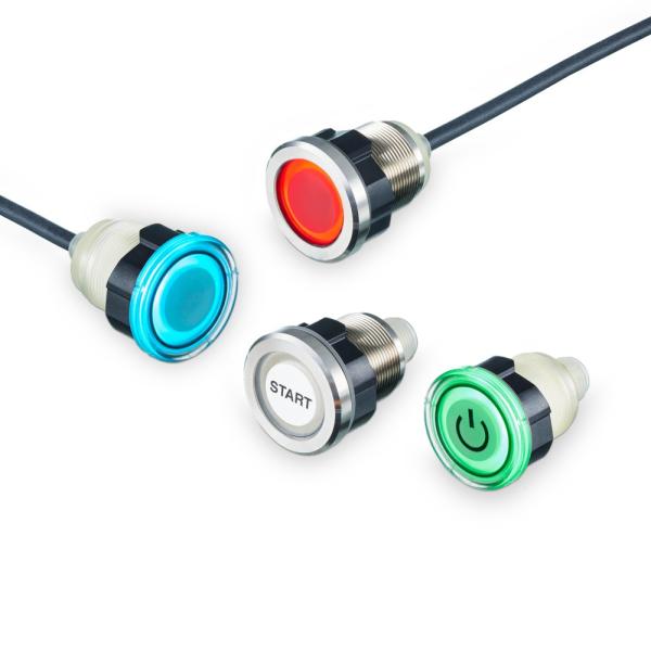 KTV101 IFM - Luz de Sinalização LED RGB Sinalização Industrial M22 IO-Link IP69K