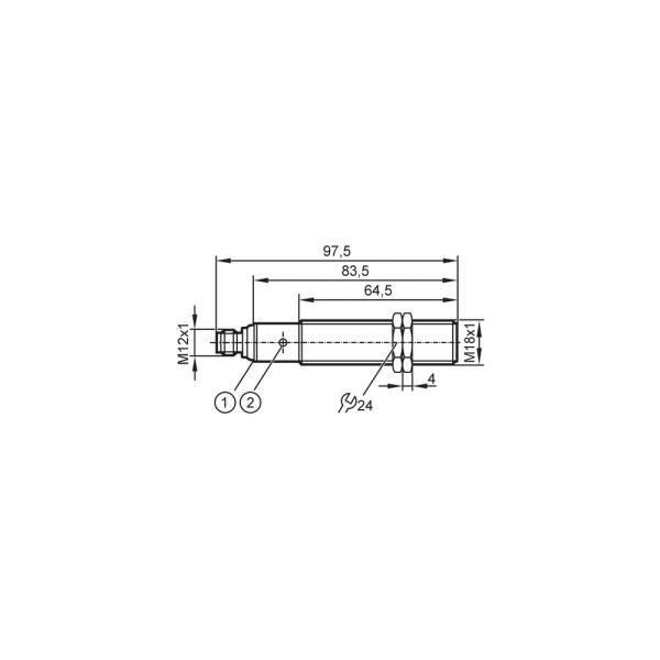 UGT514 IFM - Sensor Ultrassônico IFM Detecção de nível e distância M18 IO-Link 200-2200mm