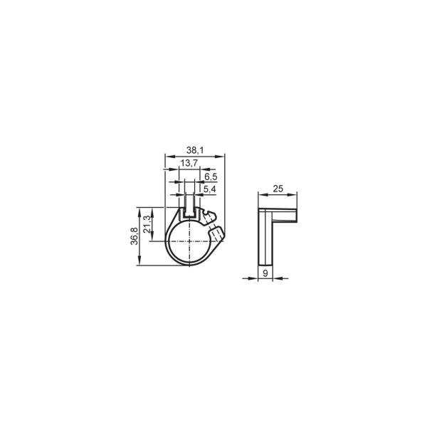 E11960 IFM - Abraçadeira de Montagem ifm para Cilindro Redondo D25mm