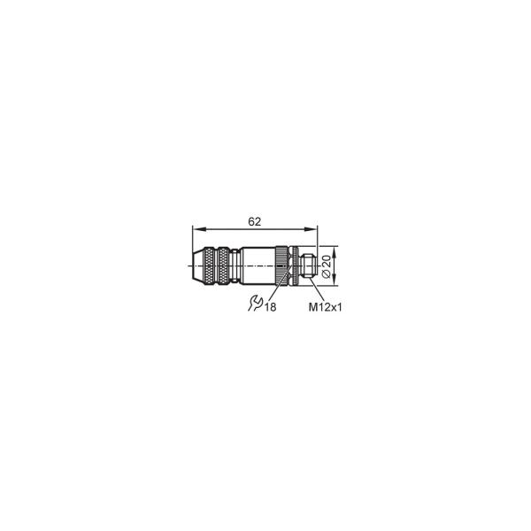 E12289 IFM - Conector Plugável IFM Automação Industrial M12 Ethernet Código D IP67
