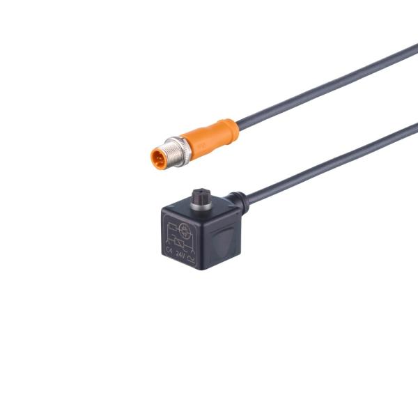 EVCB10 IFM - Cabo de Conexão com Conector de Válvula Automação Industrial 2m PUR LED IP69K