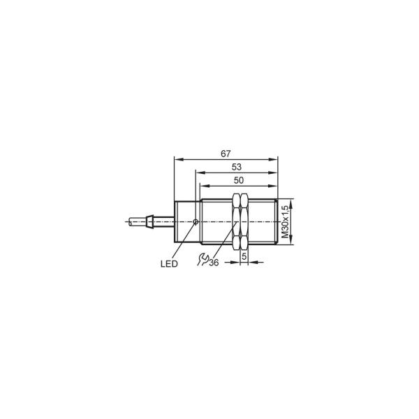 II5800 IFM - Sensor Indutivo IFM Detecção de objetos M30 PNP 10mm 6m