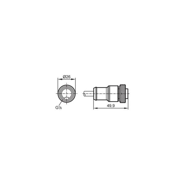 E11076 IFM - Cabo Conector Fêmea IFM Automação Industrial 2m PVC IP68 5 Polos