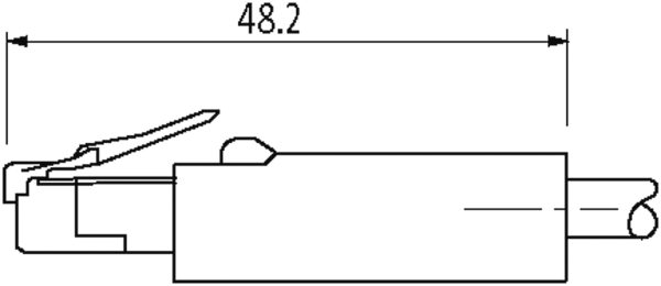 RJ45 male 0° / RJ45 male 0°, Gigabit