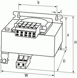 TRAF 100VA IN230/400VAC OUT230