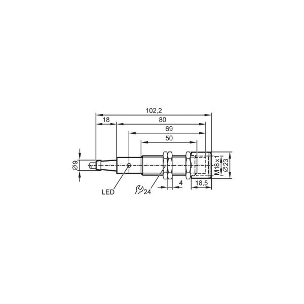 IG515A IFM - Sensor Indutivo IFM Áreas Explosivas M18 8mm PNP/NPN IP67