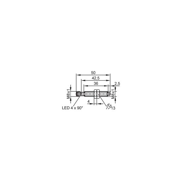 IE5292 IFM - Sensor Indutivo ifm Automação Industrial M8, 2.5mm, PNP, NA, IP67