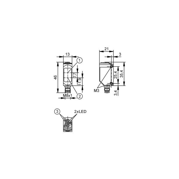O6D100 IFM - Sensor Óptico de Distância IFM Robótica e Manuseio IO-Link, IP67, 3.3m