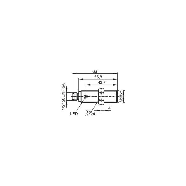 IG0348 IFM - Sensor Indutivo IFM Detecção de objetos M18 5mm NA IP67