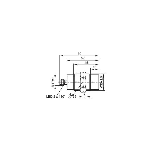 GI711S IFM - Sensor Indutivo de Segurança IFM Automação Industrial M30 PNP 1-15mm SIL2